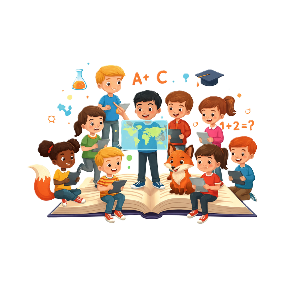 صورة توضيحية لطلاب يتعلمون